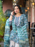 Women Plus Size Green Pure Cotton Kurta Set With Dupatta